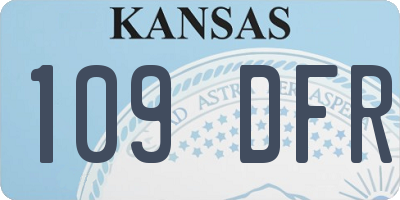 KS license plate 109DFR