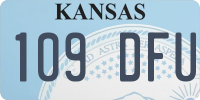 KS license plate 109DFU