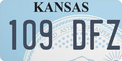 KS license plate 109DFZ