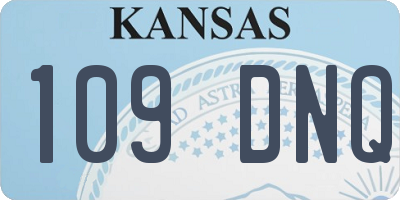 KS license plate 109DNQ