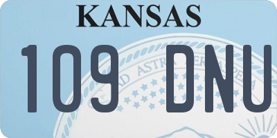 KS license plate 109DNU