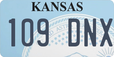KS license plate 109DNX