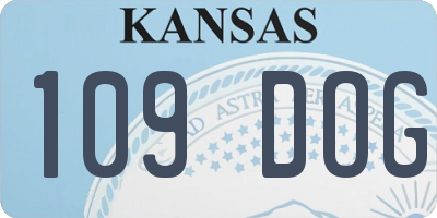 KS license plate 109DOG