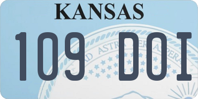 KS license plate 109DOI