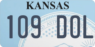 KS license plate 109DOL