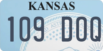 KS license plate 109DOQ