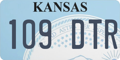 KS license plate 109DTR