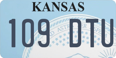 KS license plate 109DTU