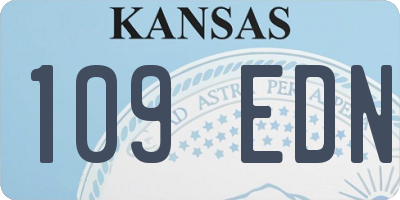KS license plate 109EDN