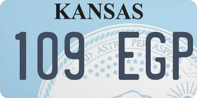 KS license plate 109EGP