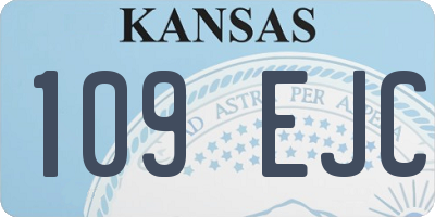 KS license plate 109EJC