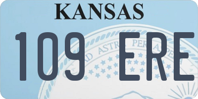 KS license plate 109ERE