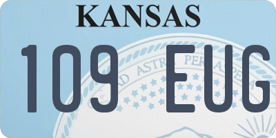 KS license plate 109EUG