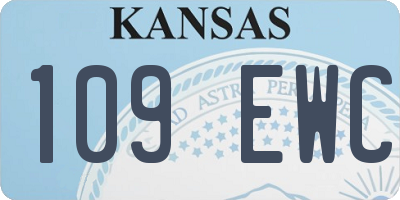 KS license plate 109EWC