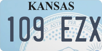 KS license plate 109EZX
