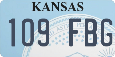 KS license plate 109FBG
