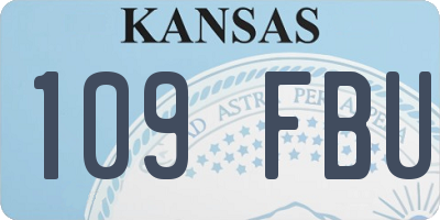 KS license plate 109FBU