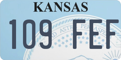 KS license plate 109FEF
