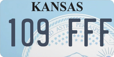 KS license plate 109FFF