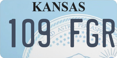 KS license plate 109FGR