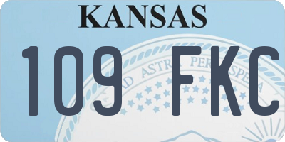 KS license plate 109FKC