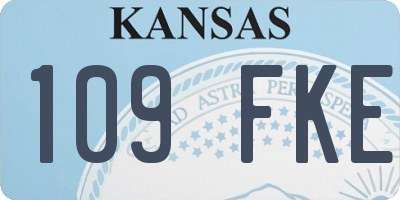 KS license plate 109FKE