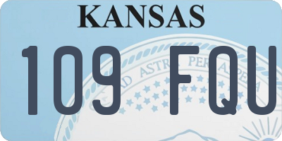 KS license plate 109FQU