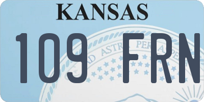KS license plate 109FRN