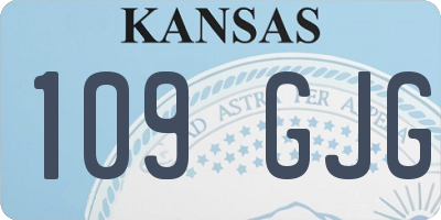 KS license plate 109GJG
