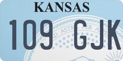 KS license plate 109GJK