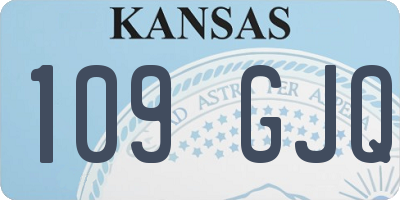 KS license plate 109GJQ