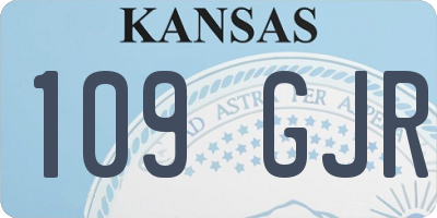 KS license plate 109GJR