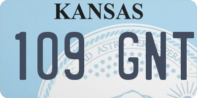 KS license plate 109GNT
