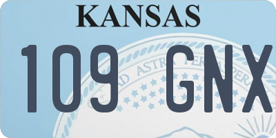 KS license plate 109GNX
