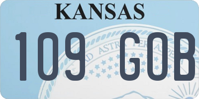 KS license plate 109GOB
