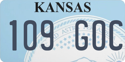 KS license plate 109GOC