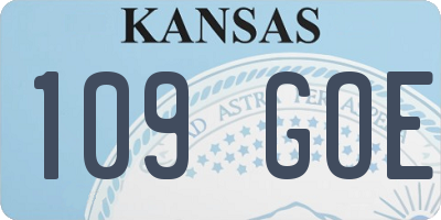 KS license plate 109GOE