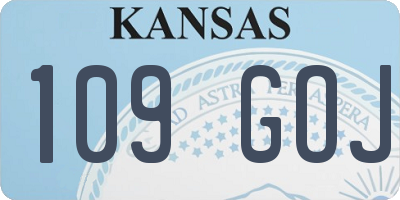 KS license plate 109GOJ