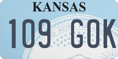 KS license plate 109GOK