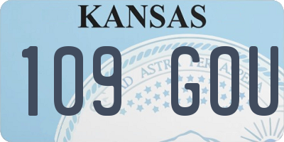 KS license plate 109GOU
