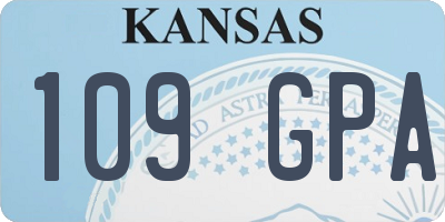 KS license plate 109GPA