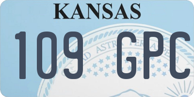 KS license plate 109GPC