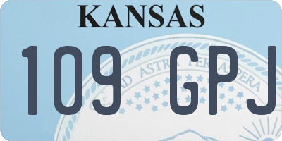 KS license plate 109GPJ