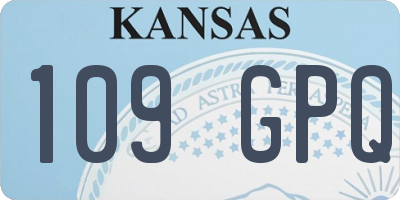 KS license plate 109GPQ