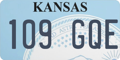 KS license plate 109GQE