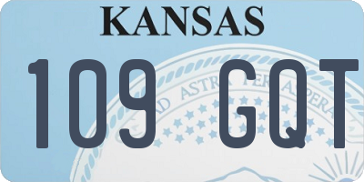 KS license plate 109GQT