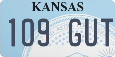 KS license plate 109GUT