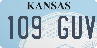 KS license plate 109GUV
