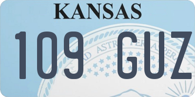 KS license plate 109GUZ