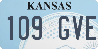 KS license plate 109GVE